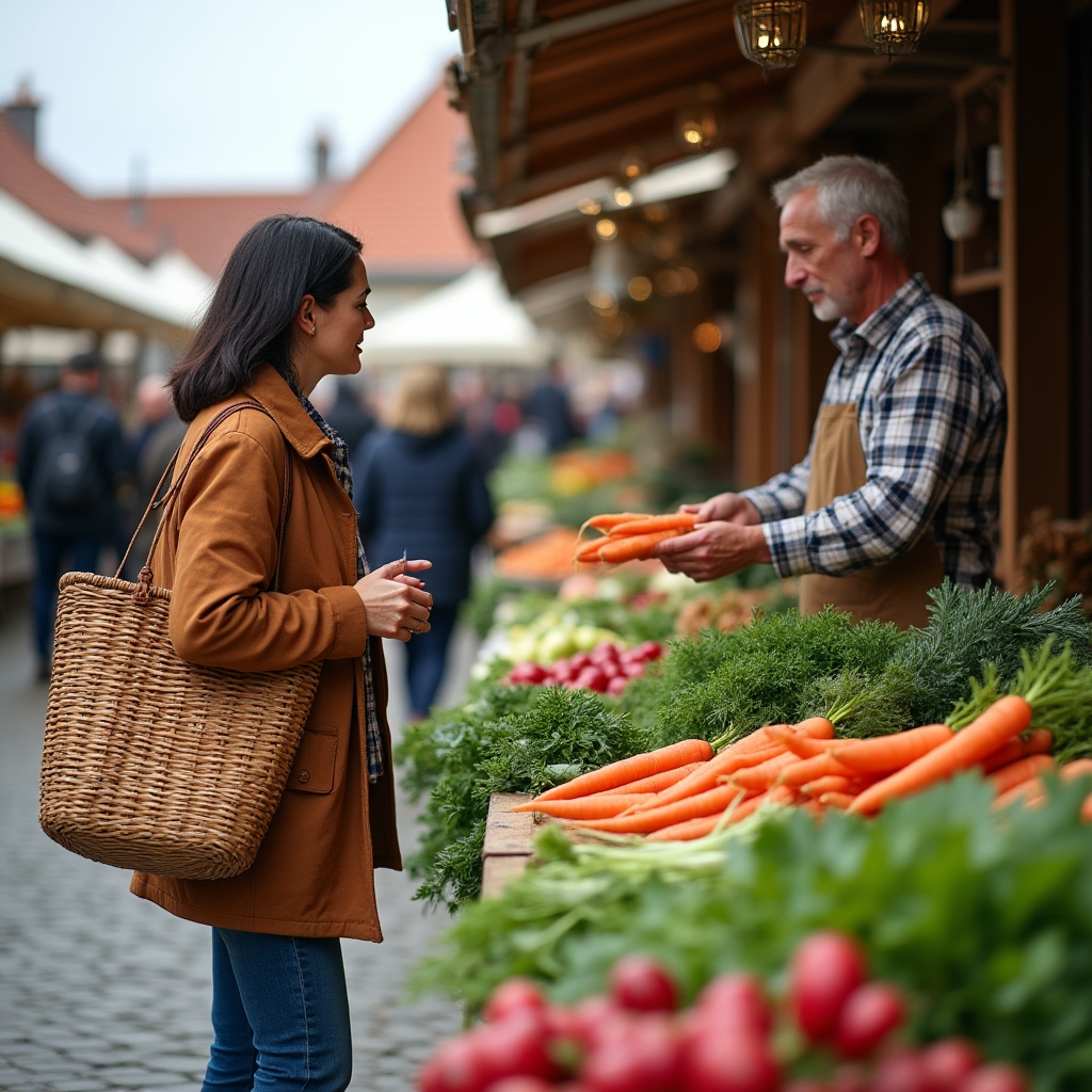 Nakupování na farmářském trhu v Hradci Králové